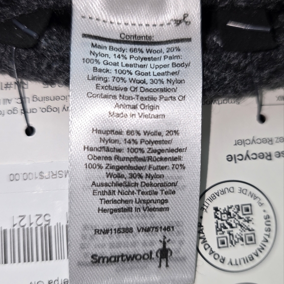 Smartwool leather and wool gloves - Picture 3 of 5